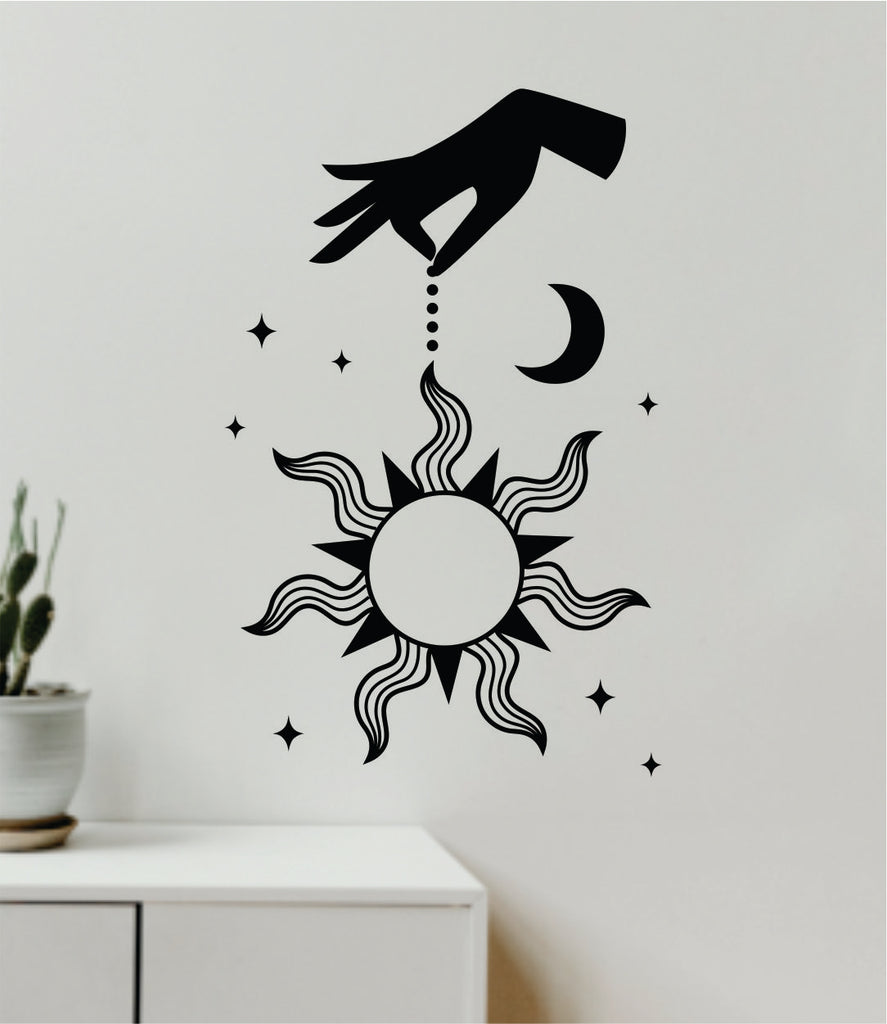 Sun and Moon Hand Wall Decal Sticker Vinyl Room Art Bedroom Decor